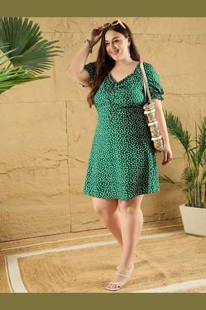 Berrylush Floral Printed Puff Sleeve A-Line Mini Dress