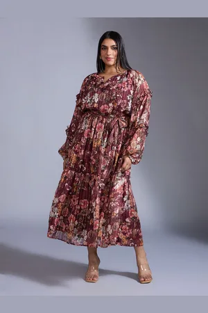 20Dresses Women Plus Size Floral Printed Fit & Flare Dress