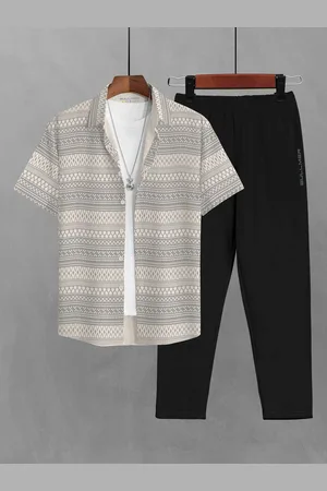 bullmer Printed Short Sleeves Shirt With Trousers Co-Ords