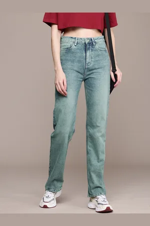 Roadster The Life Co. Women Straight Fit High-Rise Light Fade Stretchable Jeans
