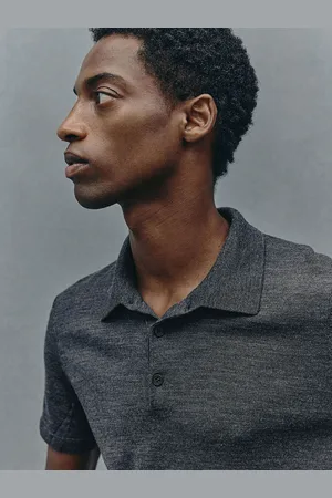 H&M Slim Fit Wool Polo Shirt