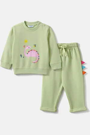 Nauti Nati Infants Graphic Printed Fleece Sweatshirt With Joggers