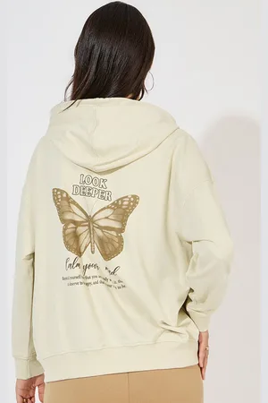 Styli Women Graphic Printed Regular Length Oversized Hoodie