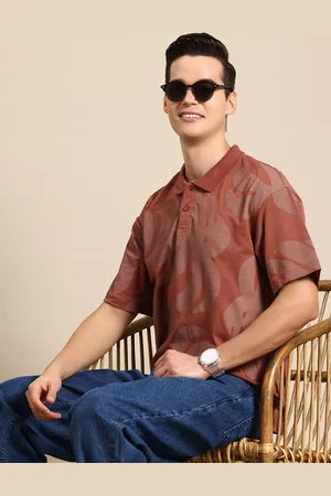 Mast & Harbour Men Printed Polo Collar T-shirt