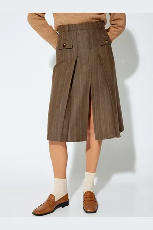 Koton Women Striped A-Line Maxi Skirt