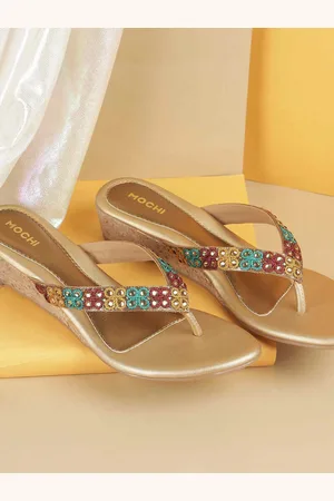 All Things Mochi Women Embellished Wedge Heel Sandals