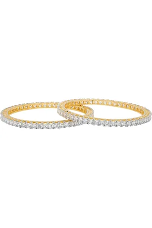 Shivansh Set Of 2 Gold-Plated Stone-Studded Bangles