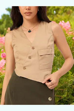 DressBerry Desert Dreams Pocket Detail Shirt-Style Top