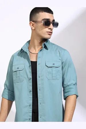 Ketch Men Utility Double Pocket Slim Fit Shirt