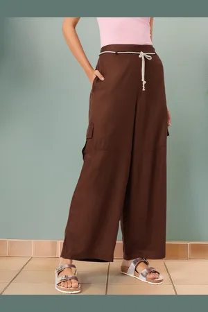 DressBerry Women Eclectic Essentials Belted Cargo Trousers