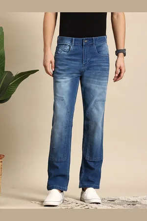 Mast & Harbour Men Relaxed Fit Heavy Fade Stretchable Jeans