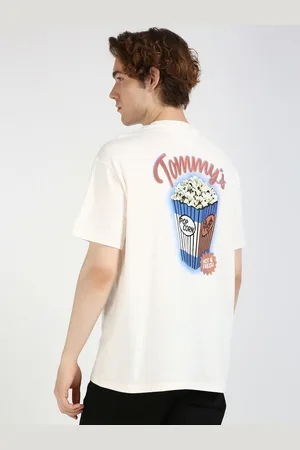 Tommy Hilfiger Men Graphic Printed Round Neck Cotton Oversized T-shirt