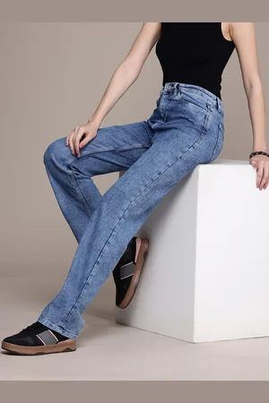 Roadster The Life Co. Women Straight Fit High-Rise Light Fade Stretchable Jeans
