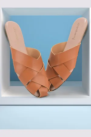 DressBerry Women Round Toe Slip-On Mules Flats