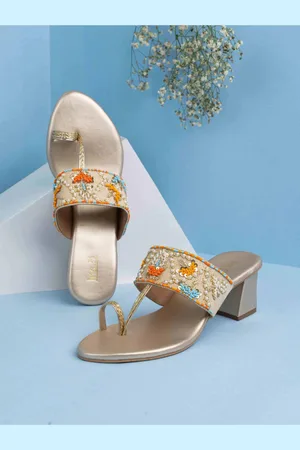 Inc 5 Women Embellished Ethnic Block Heel