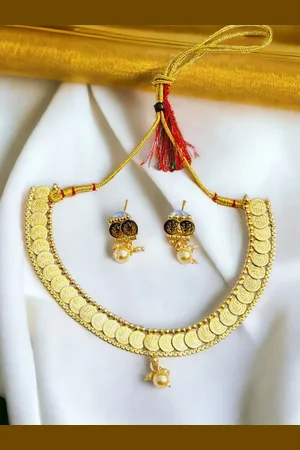 The Pari Gold-Plated Temple Jewellery Set