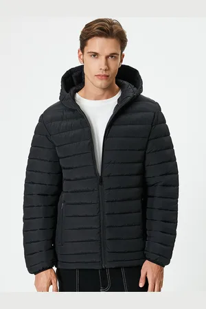 Koton Men Striped Longline Puffer Jacket
