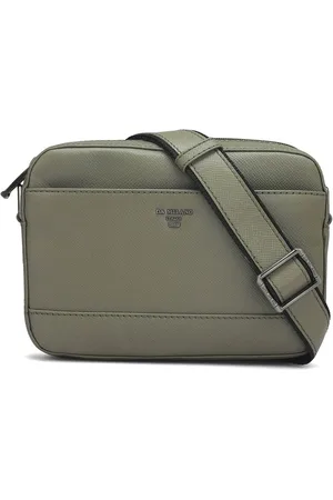 Da Milano Men Textured Messenger Bag