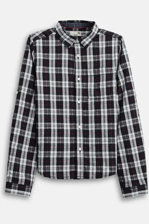BONKIDS Boys Tartan Checks Opaque Checked Casual Shirt