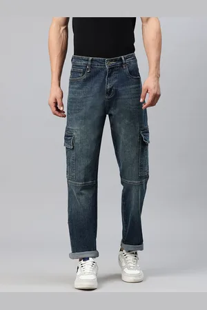 Rodamo Men Relaxed Fit Stretchable Cargo Jeans