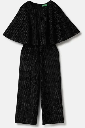 Benetton Girls Textured Basic Jumpsuit