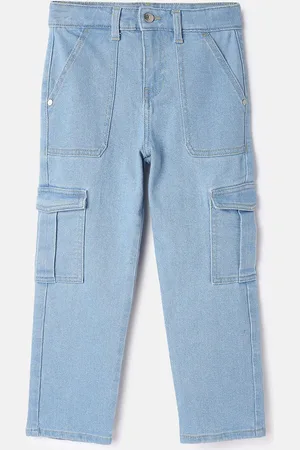 Benetton Girls Mid-Rise Straight Fit Cargo Trousers