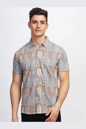 bullmer Geometric Printed Shirt with Trousers