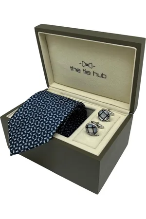The Tie Hub Men Neck Tie & Cufflinks Accessory Gift Set