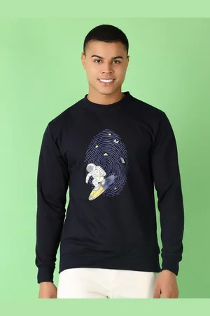 V-Mart Men Printed Round Neck Pullover Sweatshirt