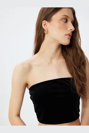 Koton Women Strapless Tube Crop Top