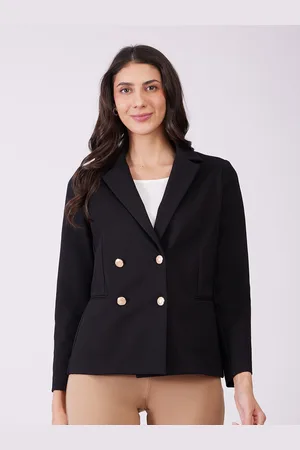 FableStreet LivIn Women Lapel Collar Long Sleeves Tailored Jacket