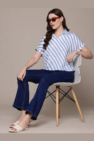 Nautica Striped Extended Sleeves Top