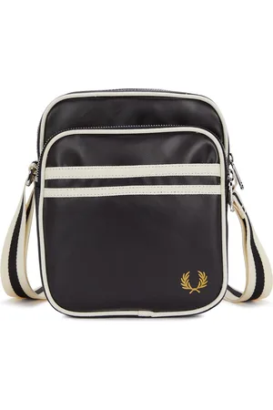Fred Perry Striped PU Structured Sling Bag with Fringed