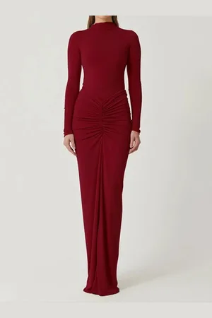 HERE&NOW Women Long Sleeves Bodycon Maxi Dress