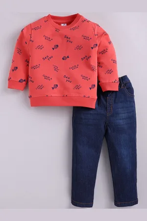 dollar Boys Round Neck Printed T-shirt with Trousers