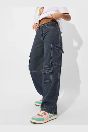 The Souled Store Women Relaxed Fit Baggy Cotton Jeans