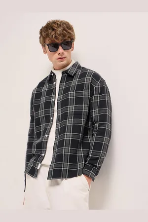 The Bear House Men Opaque Checked Casual Shirt