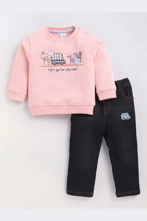 dollar Boys Printed Round Neck Long Sleeves Sweatshirt With Trouser