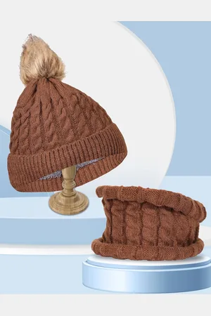 PASSION PETALS Kids Woollen Beanie And Earcap