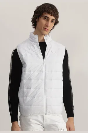 Lindbergh Men Mock Collar Solid Casual Padded Jacket