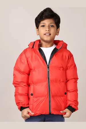 V-Mart Boys Hooded Solid Cotton Casual Padded Jacket