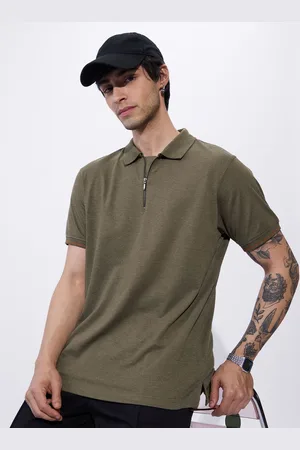 The Souled Store Men Polo Collar T-shirt