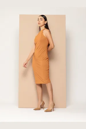 Chemistry Halter Neck Bodycon Midi Dress