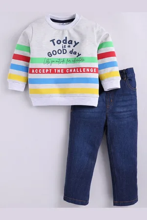 dollar Boys Printed Round Neck Long Sleeves Sweatshirt With Trouser