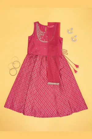 Pantaloons Girls Printed Ready to Wear Lehenga & Blouse With Dupatta