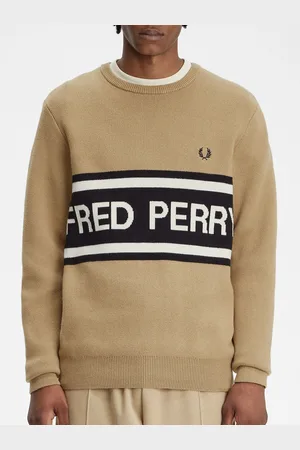 Fred Perry Typography Printed Long Sleeves Cotton Pullover