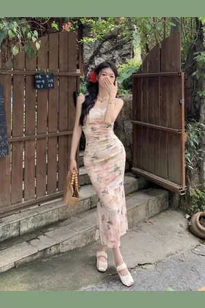 HERE&NOW Women Abstract Printed Bodycon Maxi Dress
