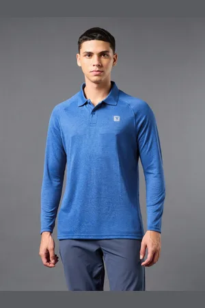 TECHNOSPORT Men Polo Collar Anti Static Slim Fit T-shirt