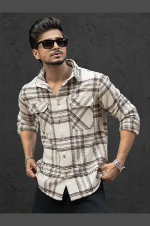 Powerlook Men Tartan Checked Regular Fit Casual Shirt
