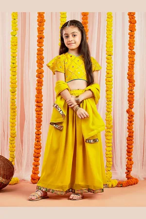 Vastramay Girls Embellished Sequinned Ready to Wear Lehenga & Blouse With Dupatta